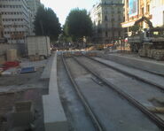 En juillet 2006 Chantier des ligne 2 et ligne 3 du tramway de Marseille (Cours Saint-Louis).