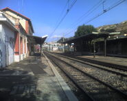 En juillet 2006 le BV et les voies de la gare de L'Estaque.