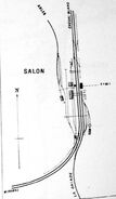 En 1904 la gare de Salon-de-Provence In Croquis des Biffurcations et Gares principales PLM 1904.