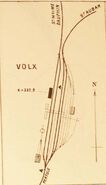 En 1904 la gare de Volx in Croquis des Biffurcations et Gares principales PLM 1904.