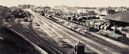 En 1860 carte postale de la gare de Marseille Saint-Charles.