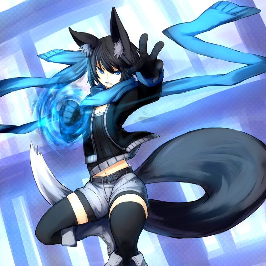 male kitsune black hair