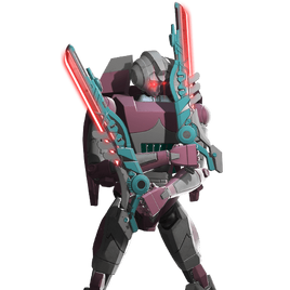 Menacing blades, blades ready for Energon. Shattered Glass Arcee, from "Shattered Bridges"