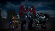 Optimus with Team Prime.