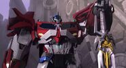 Optimus' final form with the original Star Saber.