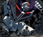 Astrotrain frente a Andy