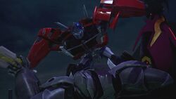 Alpha Omega Optimus vs Megatron fight