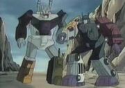 Scremble City Bruticus Helps Menasor