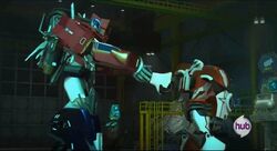 Optimus with Ratchet
