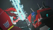 Optimus Prime vs Stockade