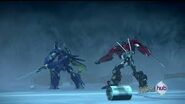 Optimus and Dreadwing in arctic cold