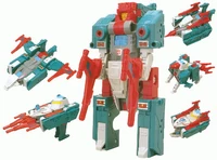 When we were kids, we'd flip out that white nosecone bit in robot mode so he had a big flat shovel-like "penis."  We were kind of dumb.