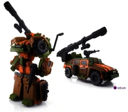 Roadbuster add-on kit with base model Crossovers Captain America. Its BFG time now!