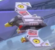Laserbeak Cyberverse dogfight