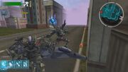 Transformers The Game PSP The Corporation Hound and Trailbreaker Fight Dreadwing.jpg