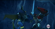 Dreadwing and Optimus duel