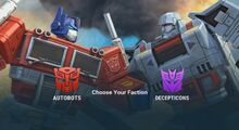 Transformers Earth Wars Faction Chioce