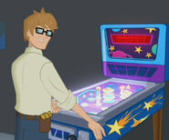 Graham play pinball