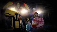 Russell and Denny with Bumblebee and Strongarm