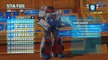 Transformers Devastation Status Menu