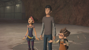 Miko, Jack and Raf on autobot's base
