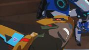 Robots in Disguise Episode 5 Terrashock Throws Strongarm