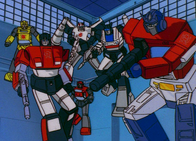 Optimus y sus autobots