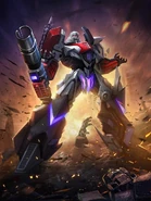 Artwork of Cybertronian Megatron in robot mode.