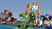Cody and Rescue Bots on Waters.