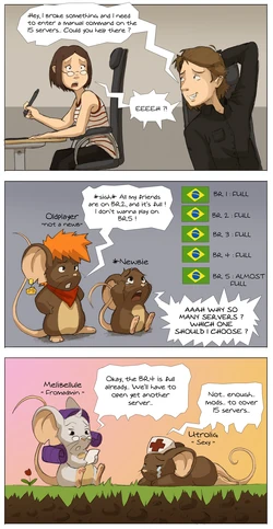 Server merge comic strip from 18 August 2011