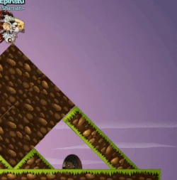 A player dying by sliding down a slope and hitting the ground too hard