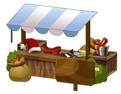 Shop in the menu, showing items