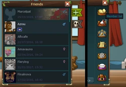 Friend list from 8 February (V1.357) to 2 March 2017 (V1.365)