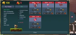Shop sales section