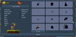 Shop in 2013 showing locked event items