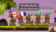 Melibellule waving the French flag