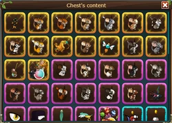Updated contents of the Transformice chest