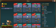 Shop interface as of 2024