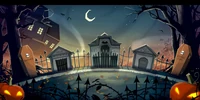 Kürbisses-Nacht graveyard