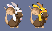 Bunny hat Pikachu customization