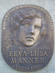 The headstone of Eeva-Liisa Manner