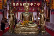 Interior of Buddhist temple Ayutthaya, Thailand