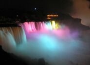 Coloured Foams of Niagara Falls at night