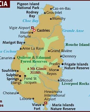 Santa Lucia Island Map