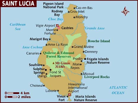 Map Of St Lucia And Surrounding Islands Saint Lucia | Travel Wiki | Fandom