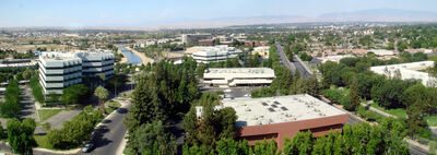 A panoramic view of Bakersfield