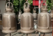 Bells in Buddhist temple Ayutthaya, Thailand