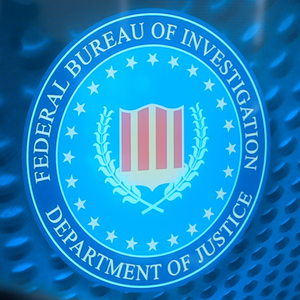 The FBI logo on a computer screen