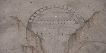 Detailed view of a shelter dome, as artistically depicted by Traveler 004