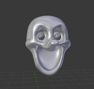 A test render of a beta design of The Face, textureless (5).